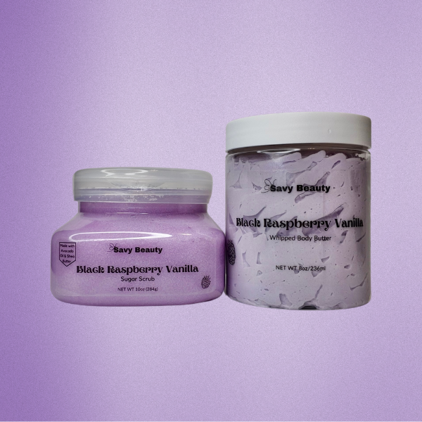 Black Raspberry Vanilla- Sugar Scrub & Whipped Body Butter Bundle
